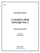 Canzona per Sonare No. 3 by Gabrieli Giovanni - Klages - for Tpt. Quartet