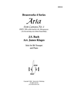 Aria from Cantata No. 1 BWV 1 by Bach Johann Sebastian - Klages - for Tpt. Solo