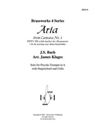 Aria from Cantata No. 1 BWV 1 by Bach Johann Sebastian - Klages - for Tpt. Solo