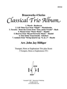 Classical Trio Album by Various - Hilfiger John Jay - for Brass Trio