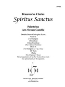 Spiritus Sanctus by Palestrina Giovanni Pierluigi da - Gamble - for Brass Ensemble