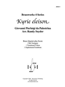 Kyrie Eleison by - Snyder - for Brass Quartet