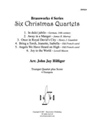 6 Christmas Quartets by Various - Hilfiger John Jay - for Tpt. Quartet