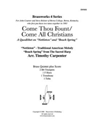 Come Thou Fount/Come All Christians by - Carpenter - for Brass Quintet