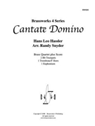 Cantate Domino by Hassler Hans Leo - Snyder - for Brass Quartet