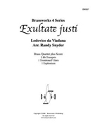 Exultate justi by Viadana Lodovico Grossi da - Snyder - for Brass Quartet