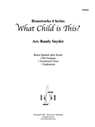 What Child is This? by Traditional - Snyder - for Brass Quartet