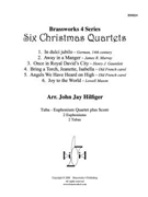 6 Christmas Quartets by Various - Hilfiger John Jay - for Tuba / Euphonium Quartet