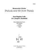 Prelude and Air from Thesee by Lully - Kaminski - for Brass Quintet