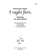 I vaghi fiori by Palestrina Giovanni Pierluigi da - Haynor James - for Brass Quartet