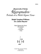 Rhosymedre by Vaughan Williams Ralph - Haynor James - for Brass Quintet