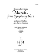 March from Symphony No. 1 by Brahms Johannes - Marston - for Brass Quintet