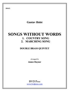 Songs Without Words by Holst Gustav - Haynor - for Brass Ens.