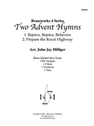 2 Advent Hymns by Various - Hilfiger John Jay - for Brass Quintet