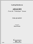 Adagio from Pathetique Sonata by Beethoven Ludwig van - Werden David - for Tuba / Euphonium Quartet