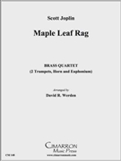 Maple Leaf Rag by Joplin Scott - Werden David - for Brass Quartet