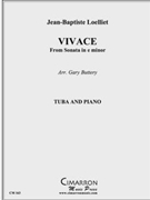 Vivace from Sonata in E min by Loeillet Jean-Baptiste - Buttery Gary - for Tuba / Euphonium Solo