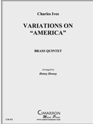 Variations on America by Ives Charles - Howey Henry - for Brass Quintet