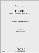 Presto from Concerto in Bb K.207 by Mozart Wolfgang Amadeus - Madeson Robert - for EuphoniumSolo