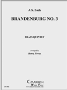 Brandenburg No. 3 by Bach Johann Sebastian - Howey Henry - for Brass Quintet