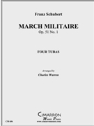 March Militaire Op. 51 No. 1 by Schubert Franz - Warren Charles - for Tuba Quartet