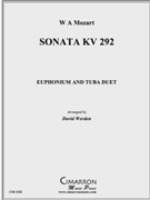 Sonata KV. 292 by Mozart Wolfgang Amadeus - Werden David - for Tuba / Euphonium Duet
