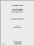 Allegro by Corelli Arcangelo - Eeckeloot Xavier - for Clt. Quartet