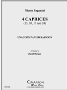Four Caprices by Paganini Niccolo - Werden David - for Bassoon. Solo