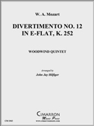 Divertimento No. 12 in Eb K. 252 by Mozart Wolfgang Amadeus - Hilfiger John Jay - for WWind Quintet