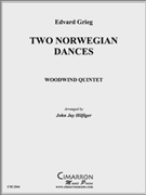Two Norwegian Dances by Grieg Edvard - Hilfiger John Jay - for WWind Quintet