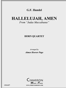 Hallelujah Amen by Handel George Frideric - Page Aimee - for Horn Quartet