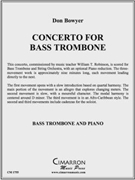 Concerto for Bass Trombone by Bowyer Don for BTbn. Solo