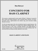Concerto for Bass Clarinet by Bowyer Don for BClt. Solo