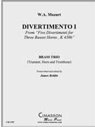 Divertimento I by Mozart Wolfgang Amadeus - Boldin James - for Brass Trio