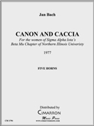 Canon and Caccia by Bach Jan for Horn Ens.