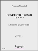 Concerto Grosso by Geminiani Francesco - Stulken Randy - for Sax (SATB)