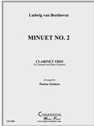 Minuet No. 2 by Beethoven Ludwig van - Girtman Paxton - for Clarinet Trio