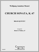 Church Sonata K. 67 by Mozart Wolfgang Amadeus - Wallace Robert - for Brass Quintet