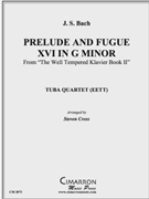 Prelude and Fugue XVI in g minor by Bach Johann Sebastian - Cross Steven - for Tuba / Euphonium Quartet