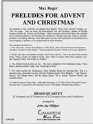 Preludes for Advent and Christmas by Reger Max - Hilfiger John Jay - for Brass Quartet