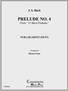 Prelude No. 4 by Bach Johann Sebastian - Cross Steven - for Tuba / Euphonium Quartet