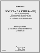 Sonata da Chiesa (III) by Joyce Brian for Brass Quartet and Organ