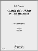 Glory to God in the Highest by Pergolesi Giovanni Battista - Frost Jeff - for Brass Quintet