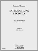 Introdutione Seconda by Albinoni Tomaso - Beyrent John - for Brass Quintet