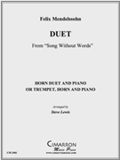 "Duet" From Songs Without Words by Mendelssohn Felix - Lewis Steve - for Horn Duet
