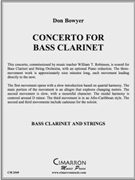 Concerto for Bass Clarinet by Bowyer Don for BClt. Solo