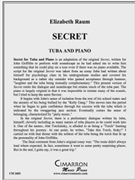 Secret by Raum Elizabeth for Tuba Solo