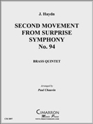 Second Movement from Surprise Symphony (No. 94) by Haydn Joseph - Chauvin Paul - for Brass Quintet