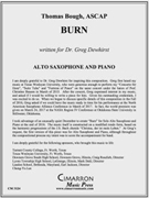 Burn by Bough Thomas for Sax. Solo