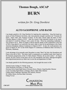 Burn by Bough Thomas for Sax. Solo